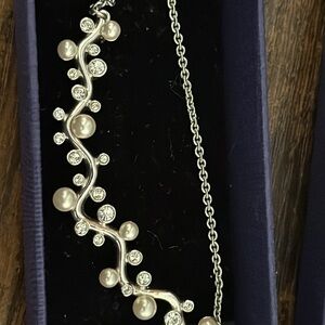 Swarovski short silver necklace